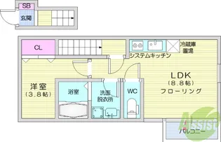 あすとpark名取【2階】の間取り