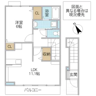 茨城県水戸市小吹町【アパート】の間取り