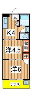アビタシオン新柏【1階】の間取り