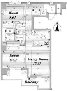 メイクスデザイン蔵前【7階】の間取り