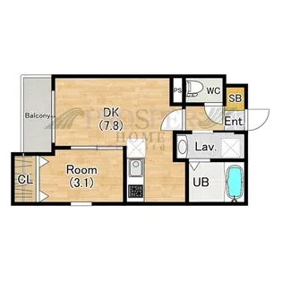 (仮称)ジーメゾン桃谷【1階】の間取り