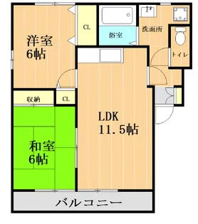クリスタル国府【2階】の間取り