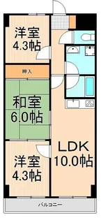 グランコスモU【5階】の間取り