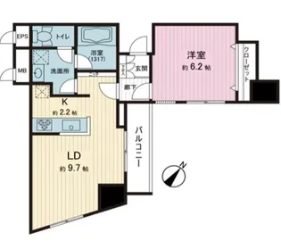 カテリーナ代々木プレイス【6階】の間取り