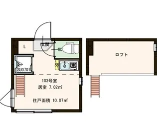 ハーモニーテラス潮見【1階】の間取り