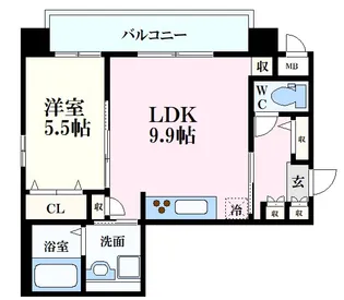 SUN FOREST 鹿田【2階】の間取り