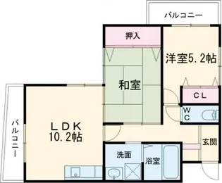 春陽館まつせ【3階】の間取り