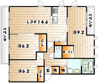 ロアーブル六番館【2階】の間取り