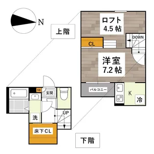 ADC京町Raco【2階】の間取り