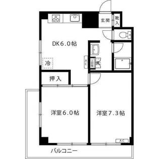 朝日千歳船橋ホーム【4階】の間取り