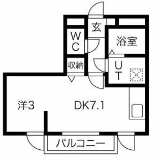 メリディアンなないろの里壱番館【2階】の間取り