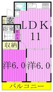 サンコーポ梅島【5階】の間取り