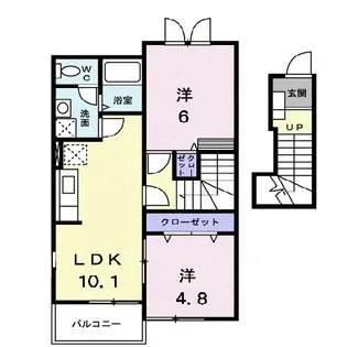 ヌーベル・ファイブ【2階】の間取り