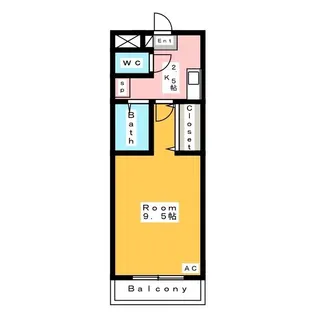 A・City姫小川【3階】の間取り