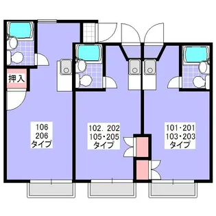 エレガンスレピュート2【1階】の間取り