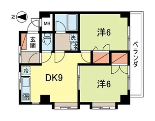 グリーンステイト松ノ木【1階】の間取り