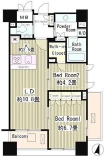 クオリア広尾【8階】の間取り