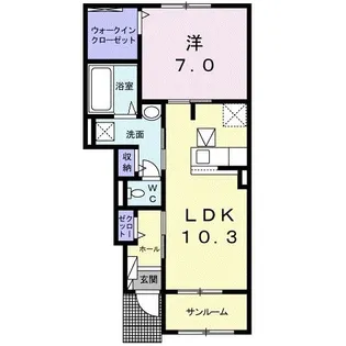 ウィステリアヒルズ I【1階】の間取り