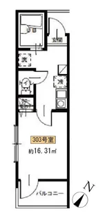 MELDIA高津A【3階】の間取り