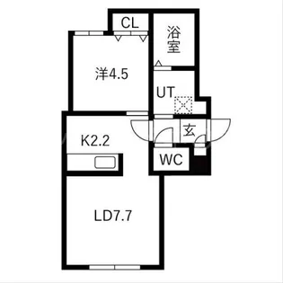 Grandeeイースト札幌(グランディーイースト札幌)【1階】の間取り