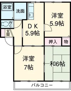 ひかりB【1階】の間取り