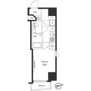 ヴェルト新宿イースト【6階】の間取り