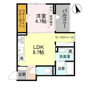 TORISIAS 東城南 B B【2階】の間取り