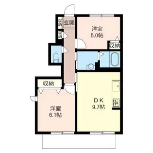 ソレイユ湘南IIA【1階】の間取り
