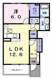 グランツ・ノイA【1階】の間取り