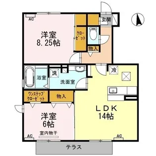 フロレスタ B棟【1階】の間取り