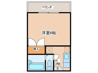 ドミールYUTAKA【2階】の間取り