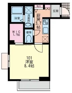 FLAT KOKORO【1階】の間取り