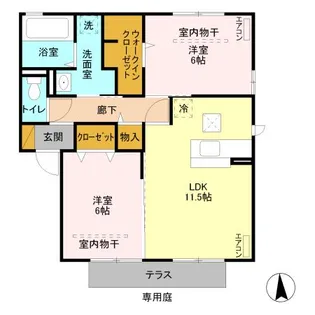 エスペランサ B【1階】の間取り
