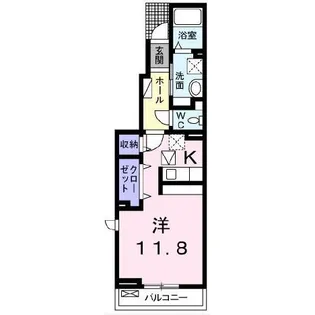 ハピネス縁II【1階】の間取り