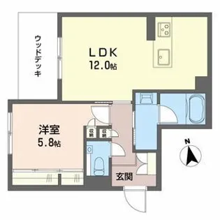 グランシード【1階】の間取り