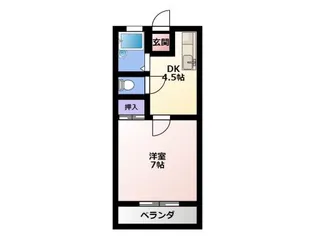 ハイツグランチャB【2階】の間取り
