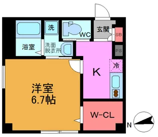 bCASA市川【1階】の間取り