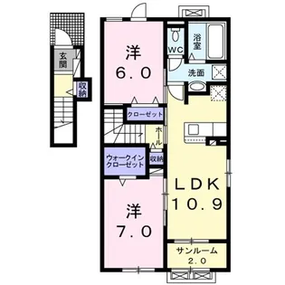 エテルノ西軽井沢B【2階】の間取り