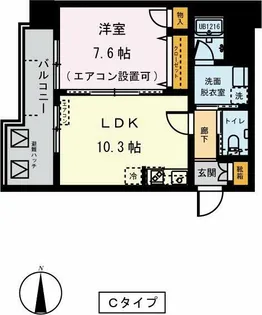ドムス常盤【10階】の間取り