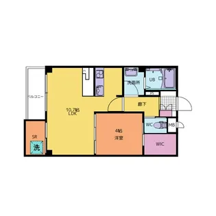 グランルージュ十一屋【1階】の間取り