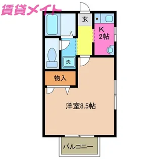 ハイツソートフル B【2階】の間取り