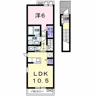 エルハーベン加茂宮B【2階】の間取り