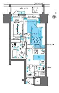 ZOOM神田【8階】の間取り