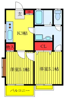 山下荘【2階】の間取り