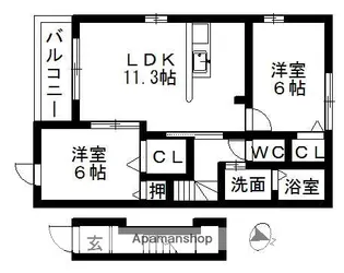 サンリット城ヶ根【2階】の間取り