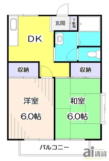 サンハイム丸山【2階】の間取り