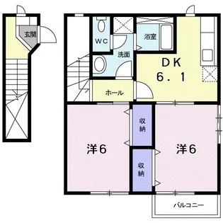 エクセレントハイツC【2階】の間取り