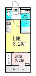 BAUミナセン【2階】の間取り