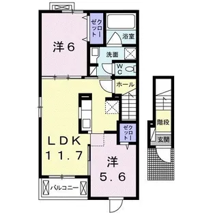 メゾン ド ユノ【2階】の間取り
