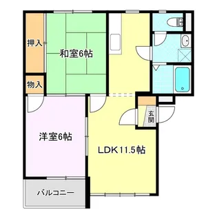 ファミールウエスト【1階】の間取り